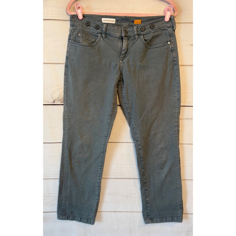 Pilcro and the Letterpress No 29 Low Rise Straight Leg Gray Jeans Sz 29